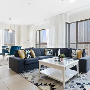 Stylish With Partial Burj Khalifa View Dubai